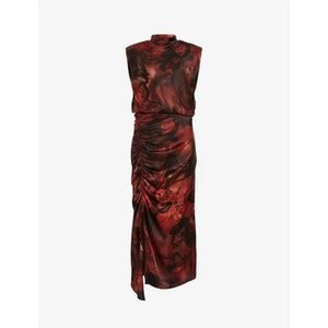 Allsaints Isa Claudia Dress Rust Red sz US8